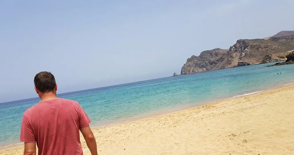 Beach photo with tourists removed – after cleanup