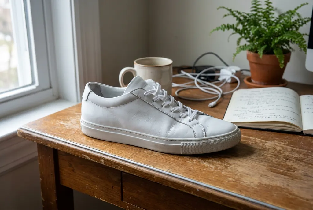 Sneaker photo with the background removed – before
